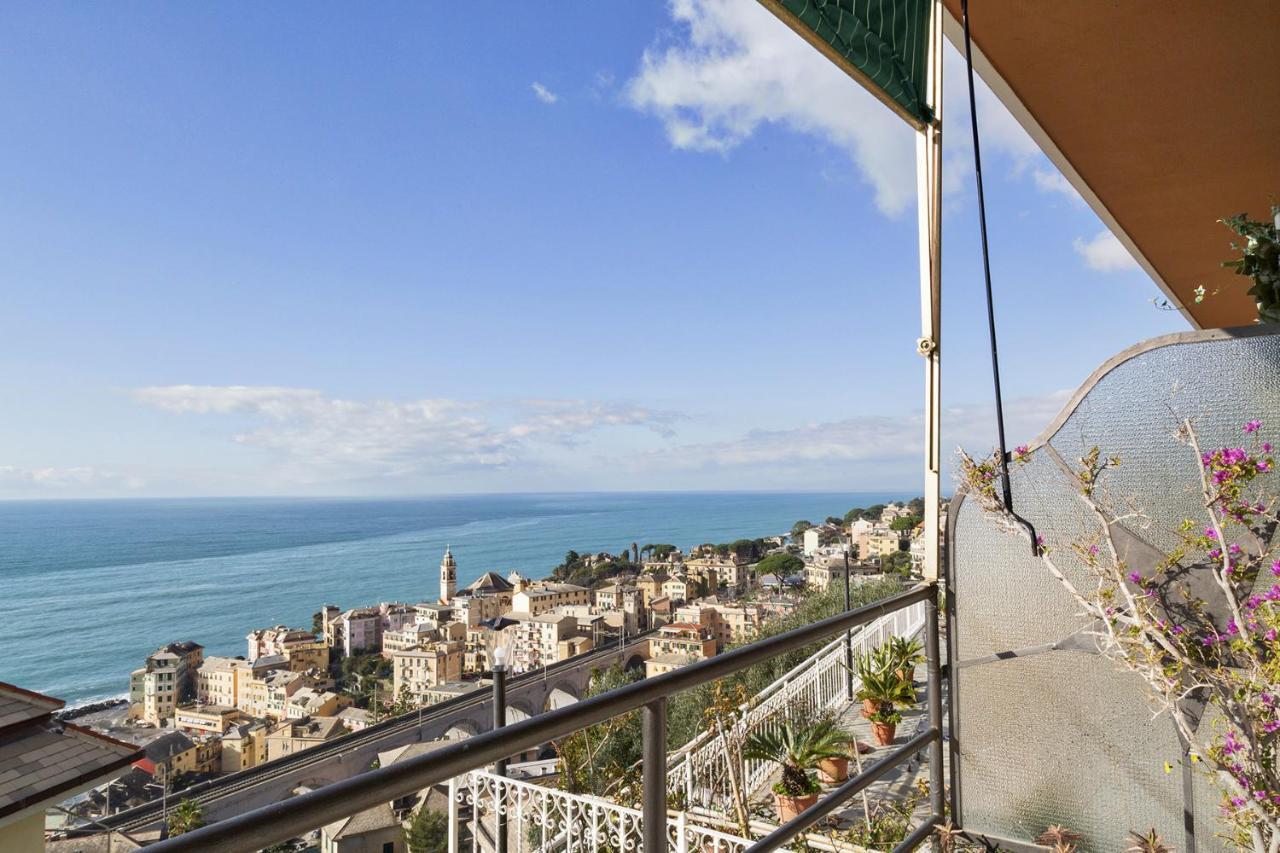 Sunset Apartment Above The Sea By Wonderful Italy Bogliasco Eksteriør billede
